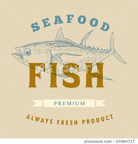 Fish, seafood label 93964727