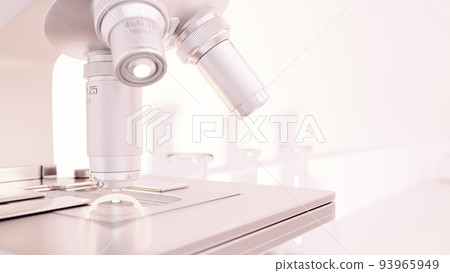 Close-up shot scientific laboratory microscope. Close-up shot scientific laboratory microscope. 93965949