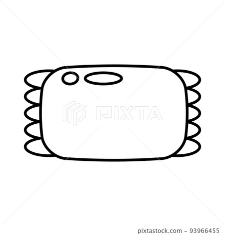 Candy in a wrapper lollipop icon line style isolated vector Candy in a wrapper lollipop icon line style isolated vector 93966455