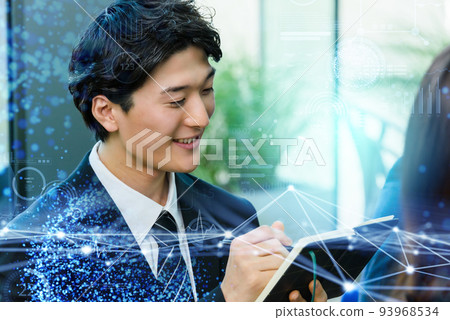 商業場景 三人行 93968534
