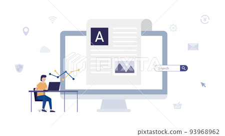 如何撰寫對 SEO 友好的博客文章！插圖素材 93968962