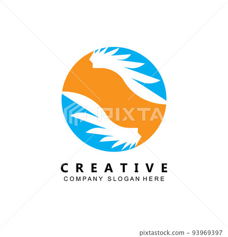 simple eagle wing logo vector symbol 93969397