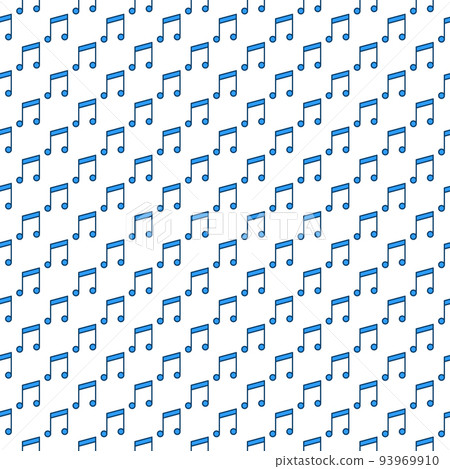 Creative Music Seamless Pattern with Blue Musical Note icon 93969910