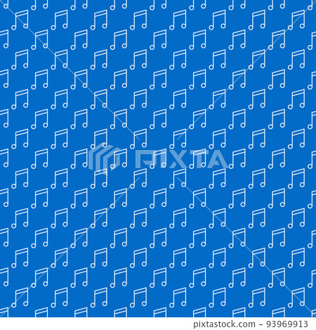 Vector Musical Note blue simple seamless pattern 93969913