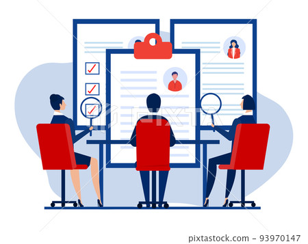 HR department,Human Resources manager searching for new employees.recruiting process Recruitment agency, employment, headhunting business.concept Vector illustration HR department,Human Resources manager searching for new employees.recruiting process Recruitment agency, employment, headhunting business.concept Vector illustration 93970147