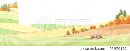 Watercolor: Autumn landscape Watercolor: Autumn landscape 93970162