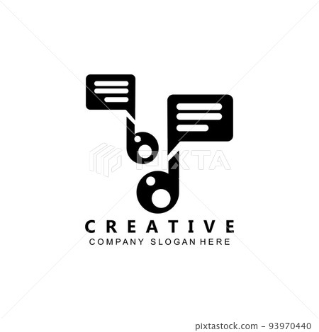simple music rhythm note logo vector symbol 93970440