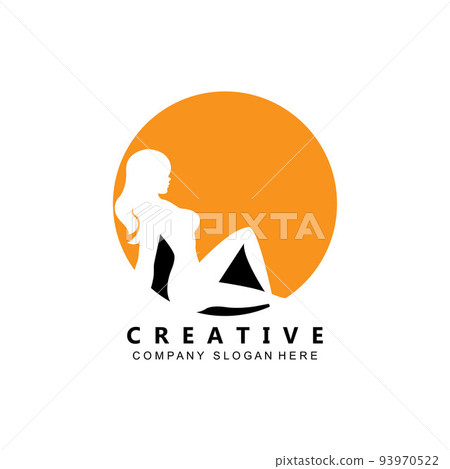 summer sexy women's clothing bikini logo icon symbol 93970522