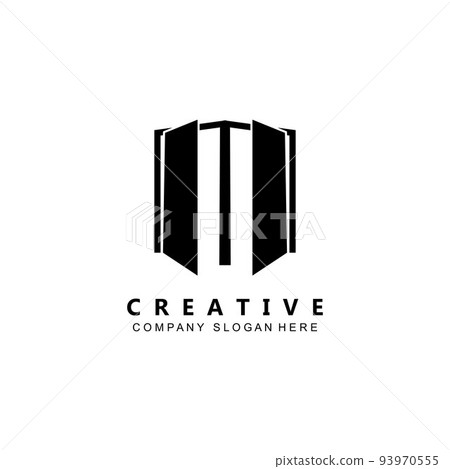 Simple open door logo vector icon symbol 93970555