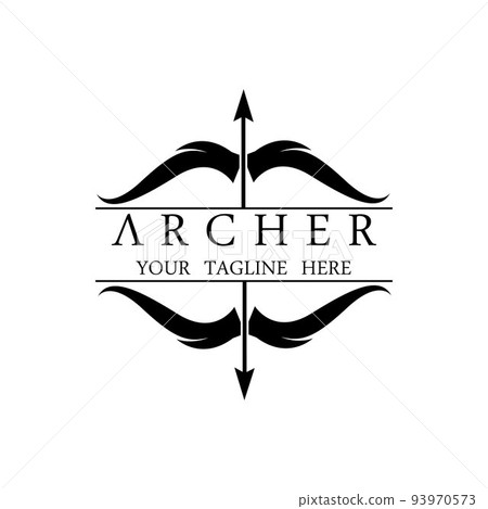 Athena Minerva Silhouette with , Royal archer Logo Design Athena Minerva Silhouette with , Royal archer Logo Design 93970573