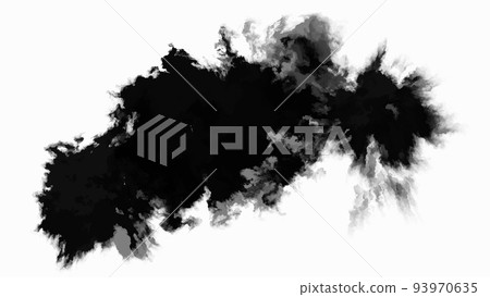 Ink drop. Round, ragged inkblot. Vector illustration. 93970635