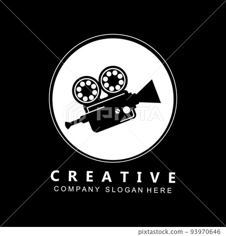 video camera, film player and recorder logo icon symbol 93970646