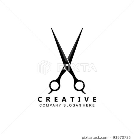 Barber tool scissors logo icon background symbol 93970725