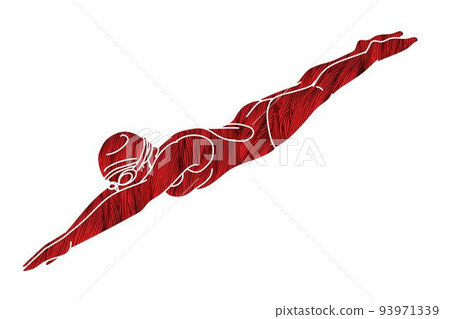 Swimming Sport Female Swimmer Action Cartoon Graphic Vector Swimming Sport Female Swimmer Action Cartoon Graphic Vector 93971339