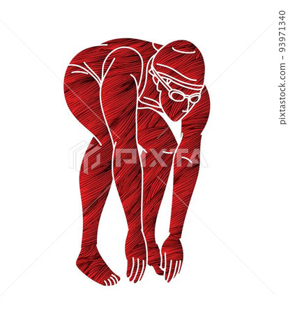 Swimming Sport Female Swimmer Action Cartoon Graphic Vector Swimming Sport Female Swimmer Action Cartoon Graphic Vector 93971340
