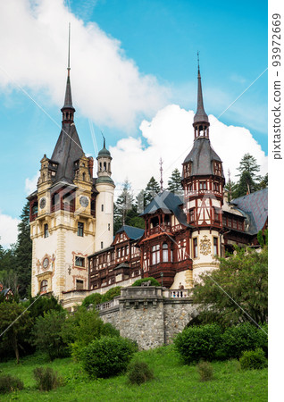 View of The Peles Castle in Romania 93972669
