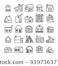 house icons set. Editable stroke line icons. 93973637