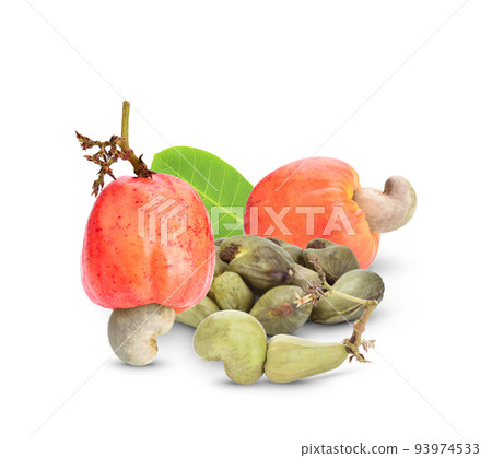 Cashew Nut Apple and Fresh Cashew Nut isolated on white background.. Cashew Nut Apple and Fresh Cashew Nut isolated on white background.. 93974533