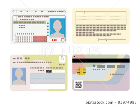 Front and back of driver's license and my number card color 93974985