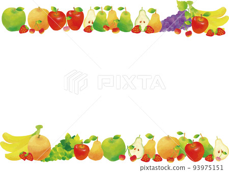 Watercolor style fruit frame 93975151