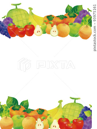Watercolor style fruit frame 2 vertical Watercolor style fruit frame 2 vertical 93975161