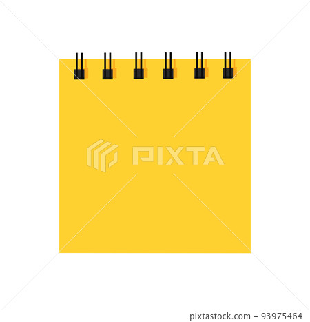 yellow sticky papers memo. vector illustration 93975464