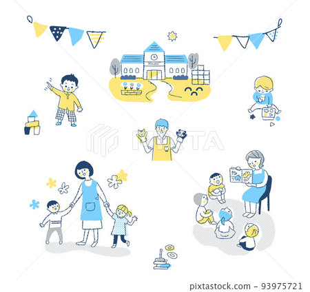 各種幼兒園場景設置 93975721