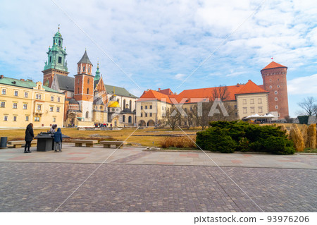 Wawel hill with cathedral and castle in Krakow Wawel hill with cathedral and castle in Krakow 93976206