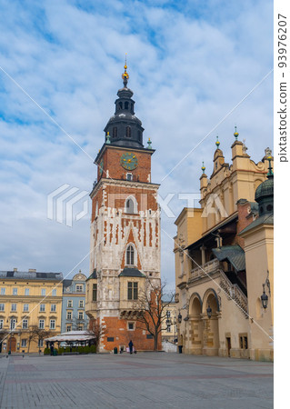 Town Hall Tower on the Main Square in Krakow Town Hall Tower on the Main Square in Krakow 93976207