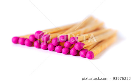 Fire matches pile isolated on white. Object Fire matches pile isolated on white. Object 93976233