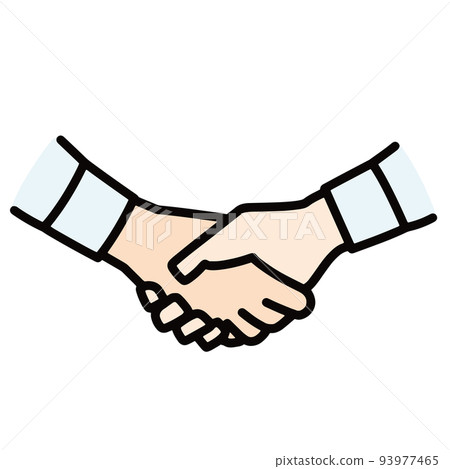 握手商務圖標襯衫 93977465