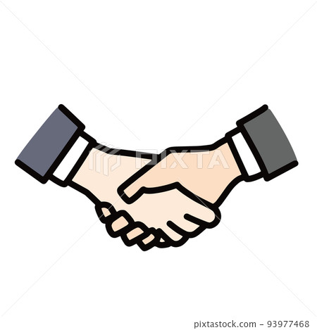 握手商務圖標套裝 93977468