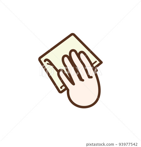 hand with handkerchief 93977542
