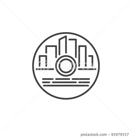 CD with Video Game vector concept linear icon 93979557