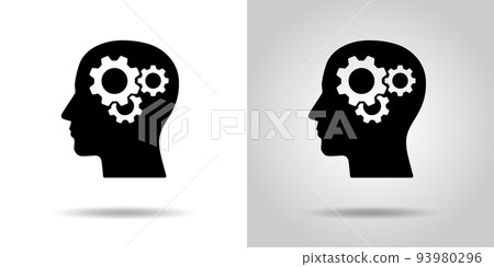 gear and human head icon 93980296