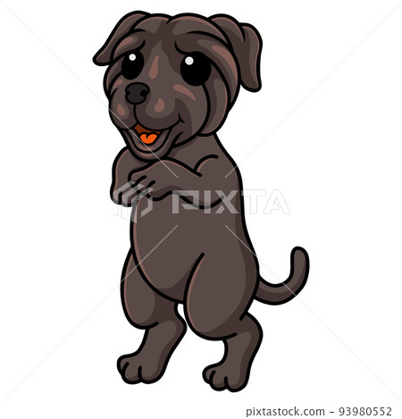 Cute neapolitan mastiff dog cartoon standing Cute neapolitan mastiff dog cartoon standing 93980552