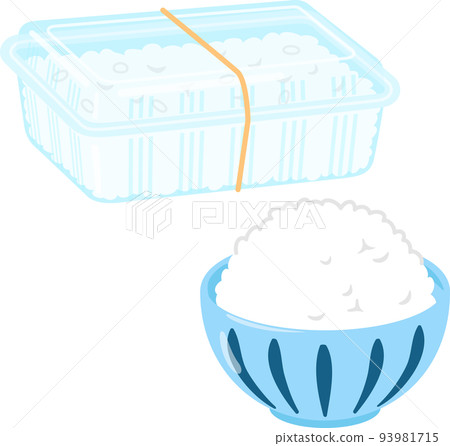 裝在塑料袋裡的米飯 93981715