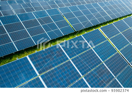 Solar panels in the green field for generation of green energy safety for environmental Solar panels in the green field for generation of green energy safety for environmental 93982374