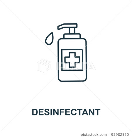 Desinfectant icon. Simple element from new normality collection. Filled monochrome Desinfectant icon for templates, infographics and banners Desinfectant icon. Simple element from new normality collection. Filled monochrome Desinfectant icon for templates, infographics and banners 93982550