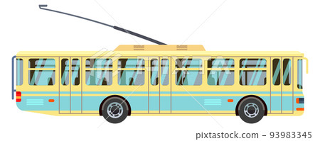 Trolley bus side view. Passenger transport icon Trolley bus side view. Passenger transport icon 93983345