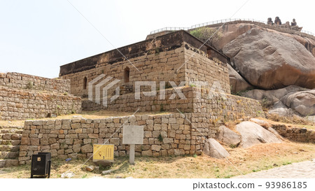 Beige Rampart walls of Chitradurga Fort, Karnataka, India Beige Rampart walls of Chitradurga Fort, Karnataka, India 93986185