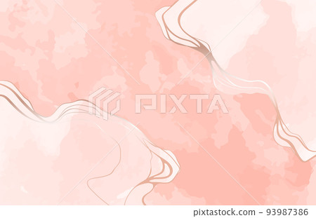 Marble effect with golden sheen. Abstract background with delicate pink watercolors. Great for posters, cards, banners, brochures, invitations. Marble effect with golden sheen. Abstract background with delicate pink watercolors. Great for posters, cards, banners, brochures, invitations. 93987386