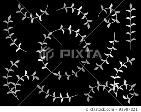 葉裝飾套裝銀 93987821