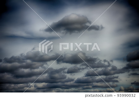wonderful clouds against the warm sky 93990032