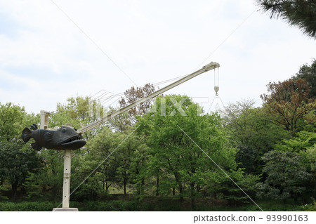 A square with angler cranes in Hans Christian Andersen Park, Funabashi City, Chiba Prefecture 93990163
