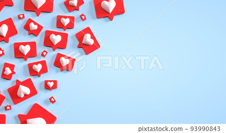 Social media marketing template with copyspace. 3d render 93990843
