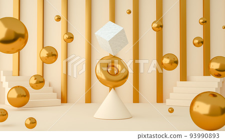 Abstract geometric shapes background. 3d rendering Abstract geometric shapes background. 3d rendering 93990893