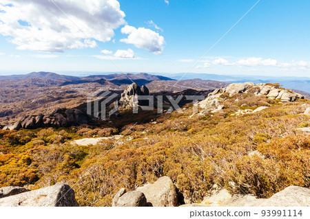 Mt Buffalo Cathedral Rock View in Australia Mt Buffalo Cathedral Rock View in Australia 93991114