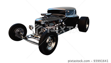 Hot Rod 3D render Hot Rod 3D render 93991641