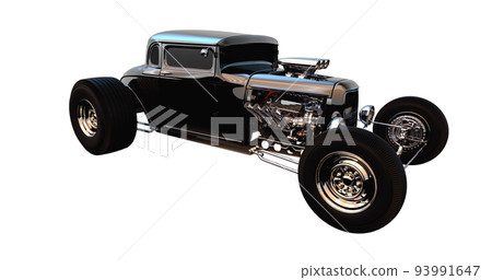 Hot Rod 3D render Hot Rod 3D render 93991647